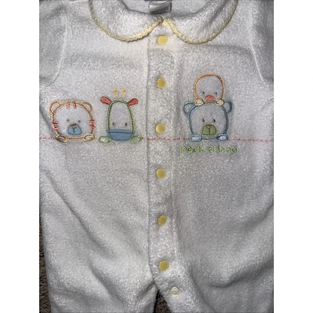 Baby Boy Girl Clothes‎ Vintage Carter's Newborn Terry Cloth Peek A Boo Outfit